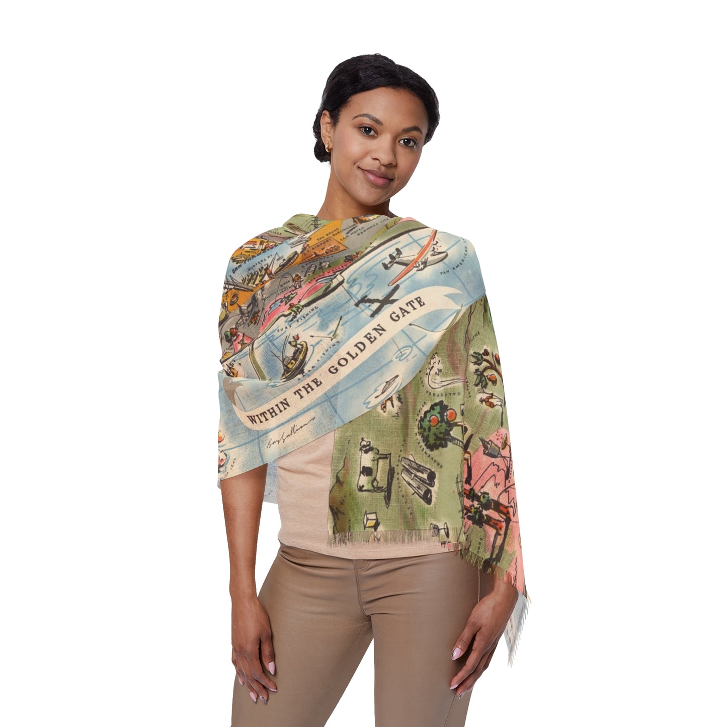 San Francisco Vintage Map Scarf