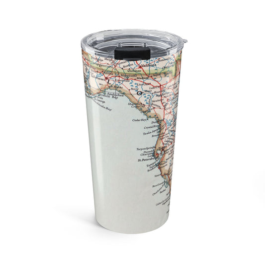Florida Vintage Map 20oz Insulated Tumbler