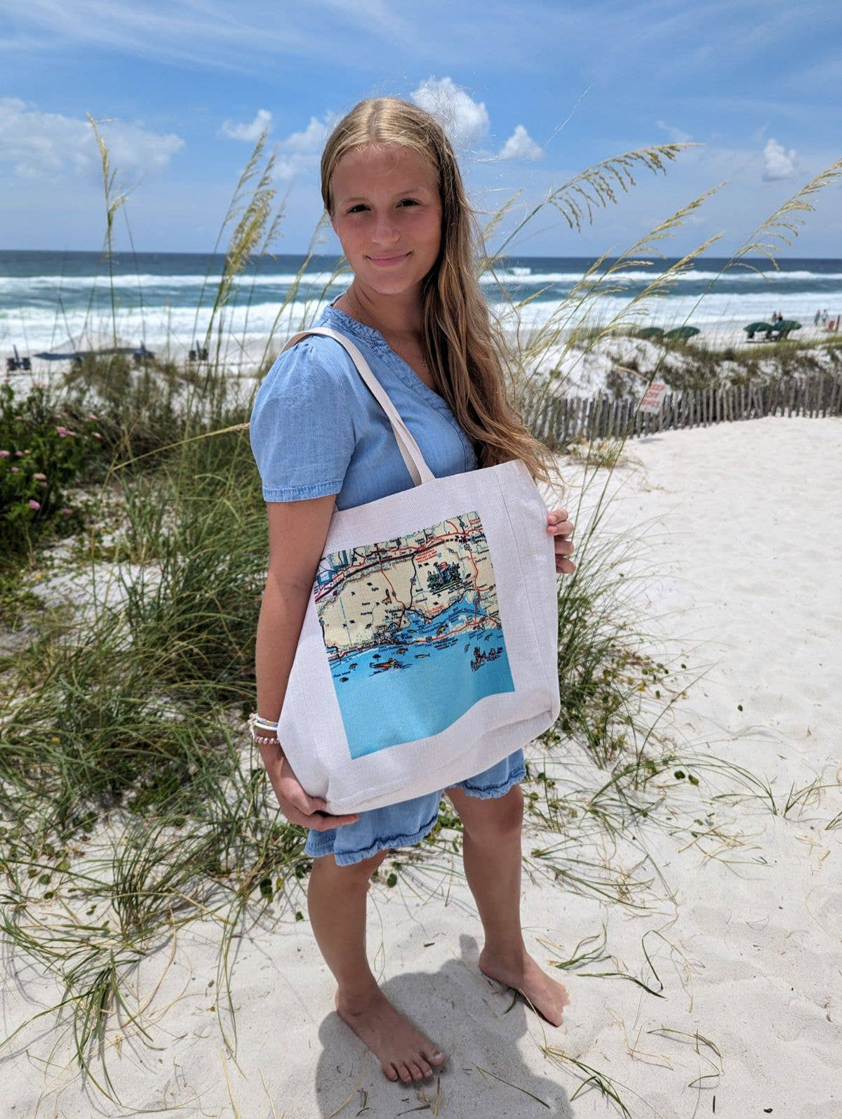 Destin Florida canvas tote bag