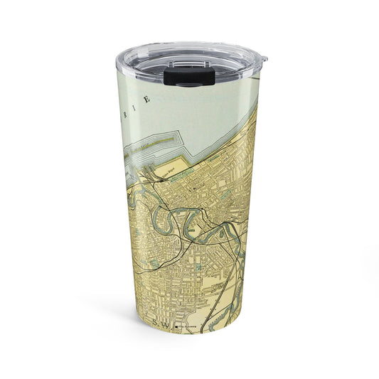 Cleveland Ohio Vintage Map 20oz Insulated Tumbler