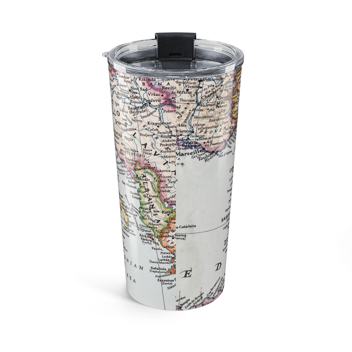 Italy Vintage Map 20oz Insulated Tumbler