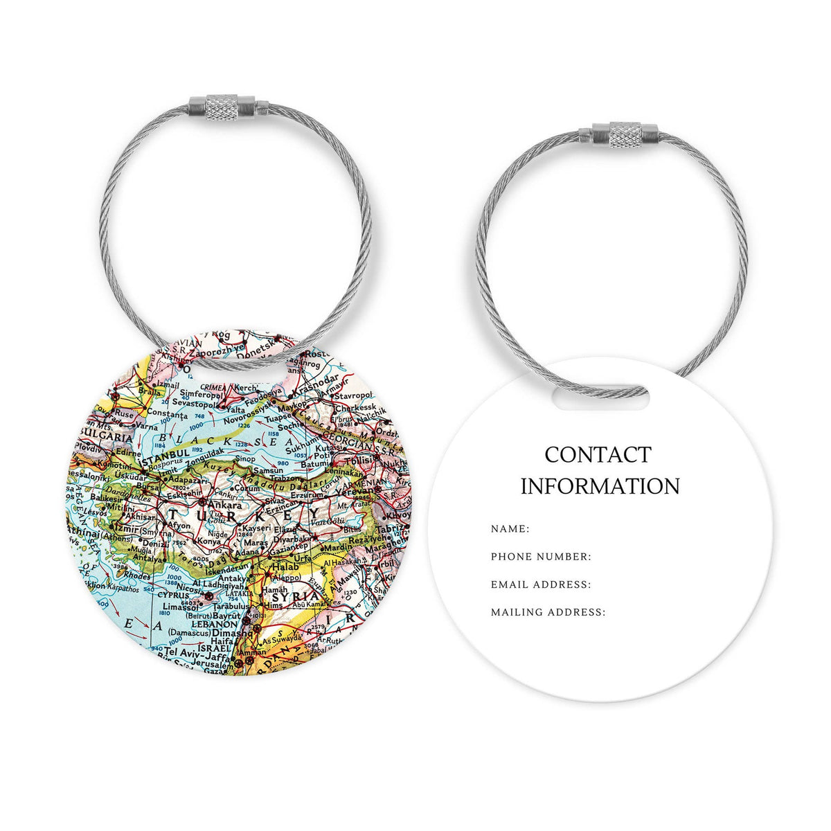 Turkey Map Luggage Tag and Handle Wrap view 2