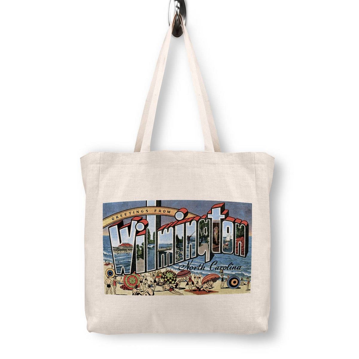 Wilmington North Carolina Vintage Postcard Canvas Tote Bag