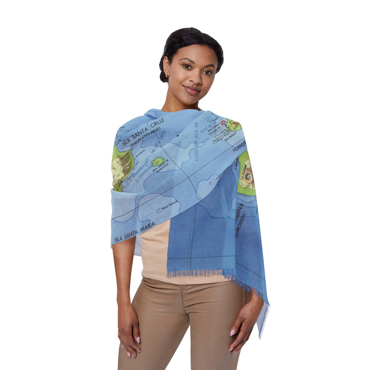 Galapagos Islands Map Travel Scarf