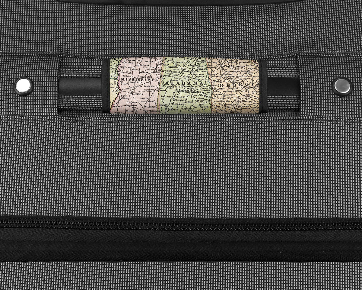 Alabama Map Suitcase Spotter Luggage Handle Wrap
