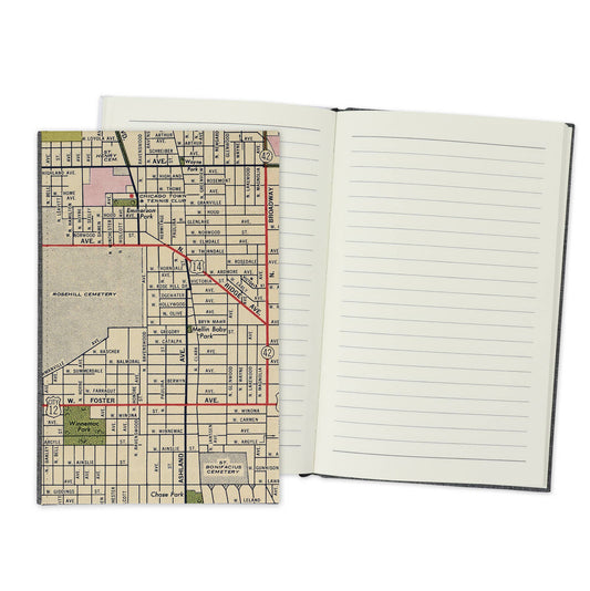 Andersonville Chicago Illinois Vintage Map Travel Journal