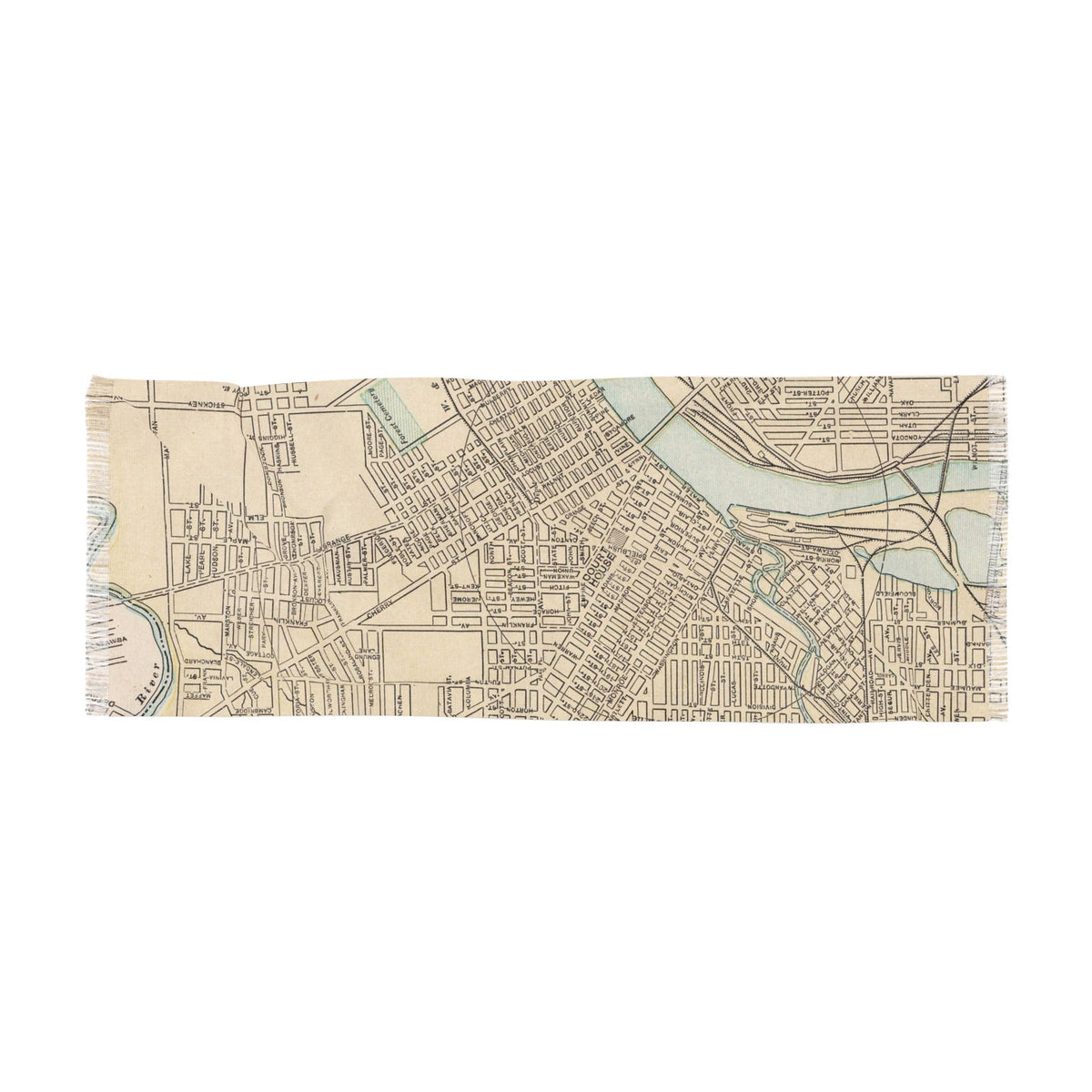 Toledo Ohio Map Travel Scarf view 4