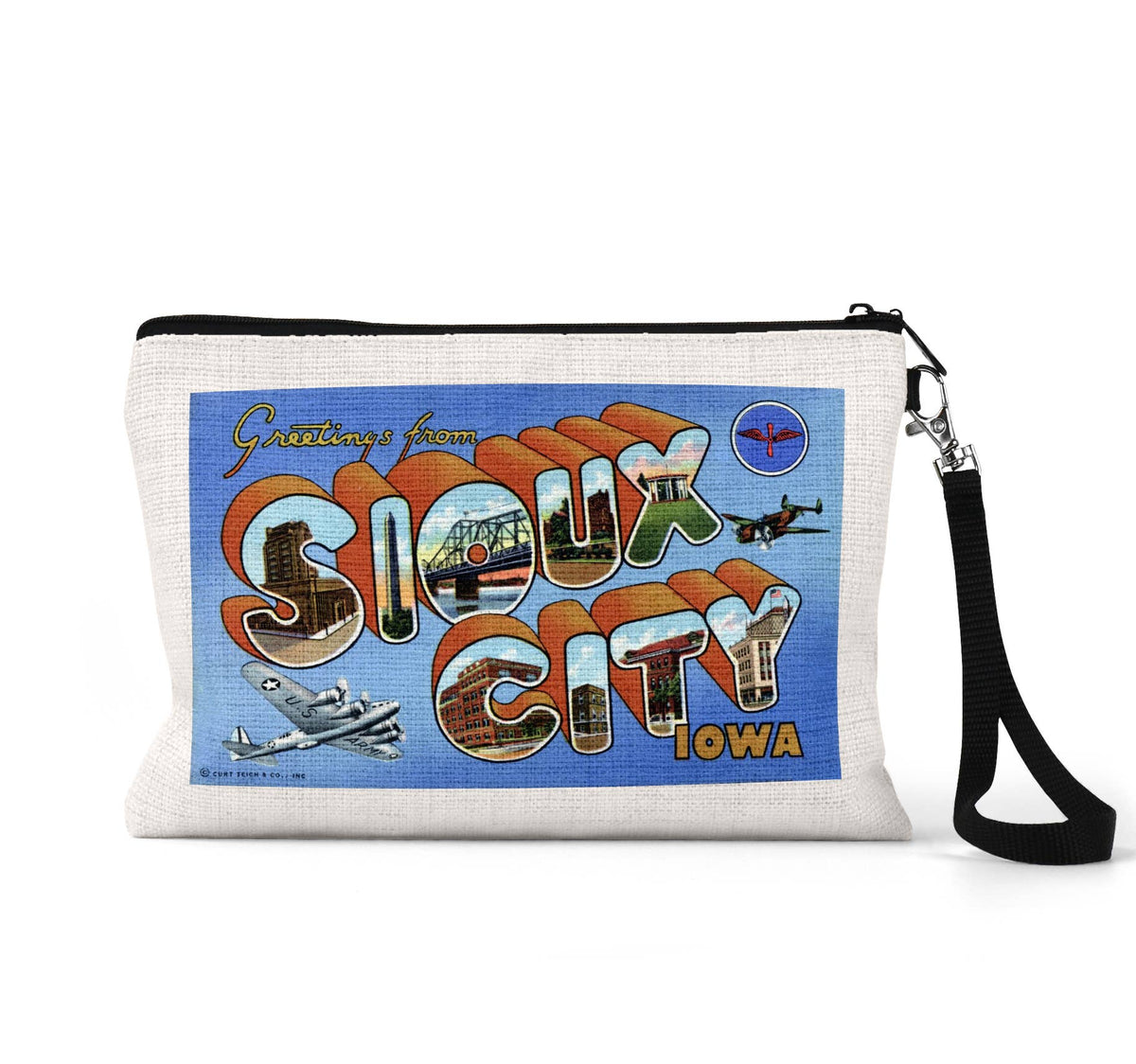 Sioux City Iowa wristlet travel pouch