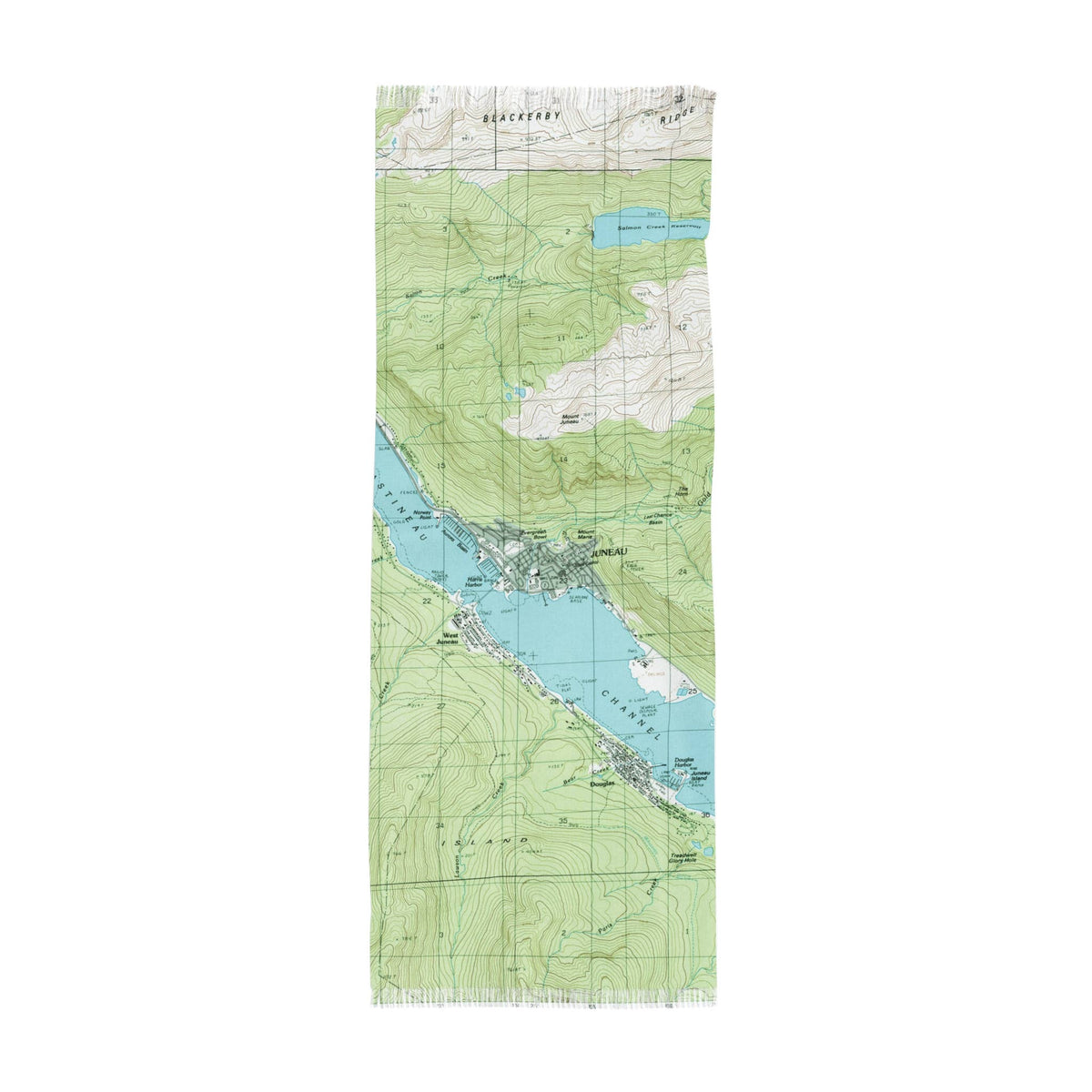 Juneau Alaska Map Travel Scarf view 3