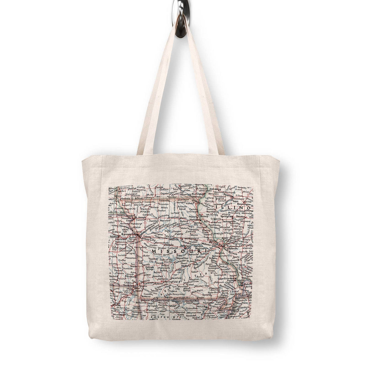 Missouri Vintage Map Canvas Tote Bag