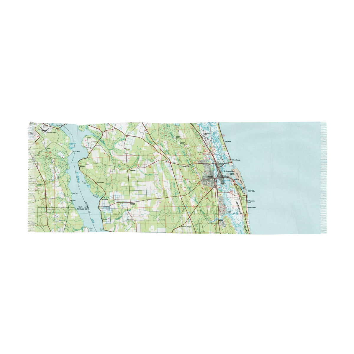 St Augustine Florida Map Travel Scarf view 2