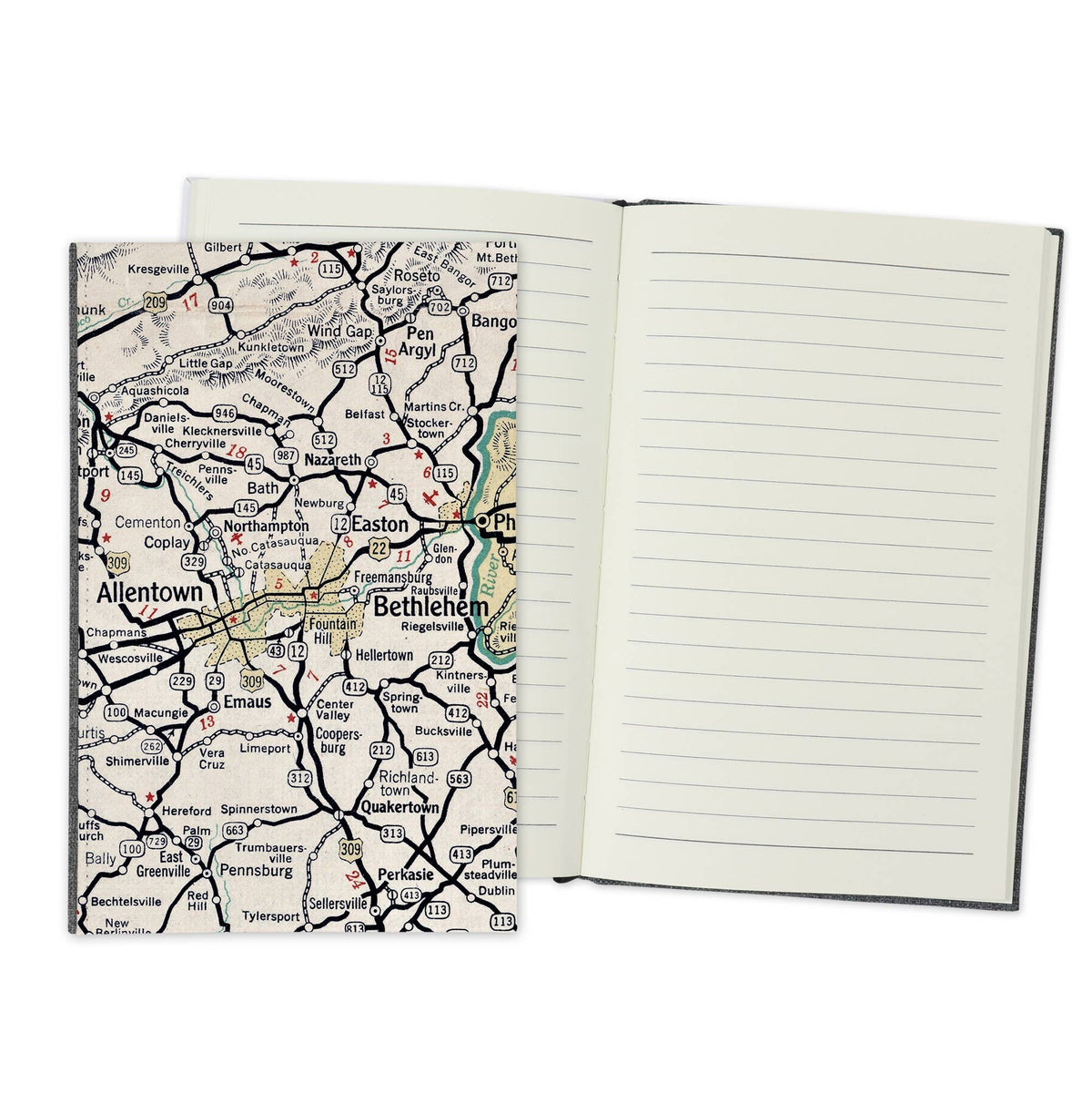 Bethlehem Pennsylvania Vintage Map Travel Journal
