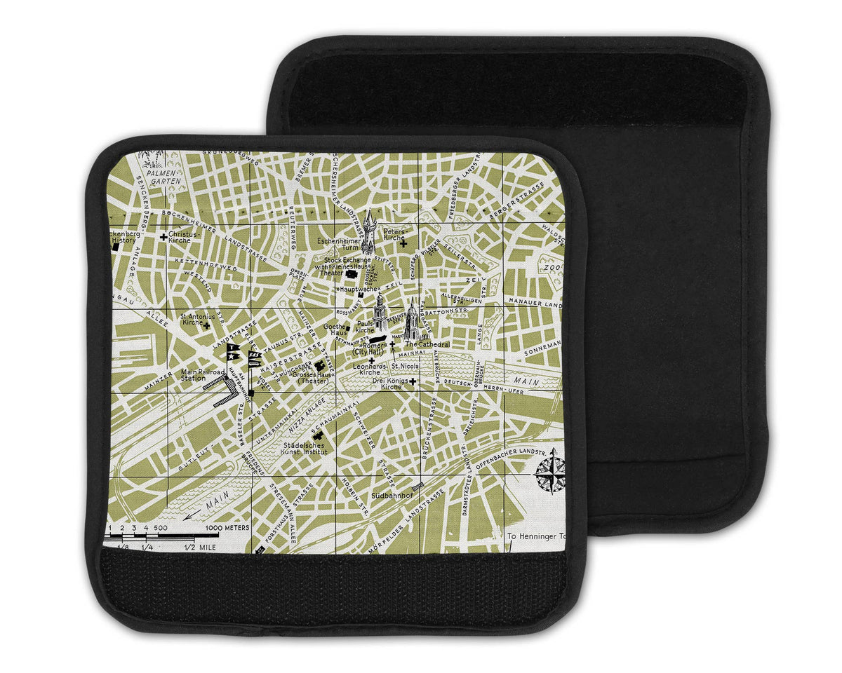 Frankfurt Germany Map Suitcase Spotter Luggage Handle Wrap
