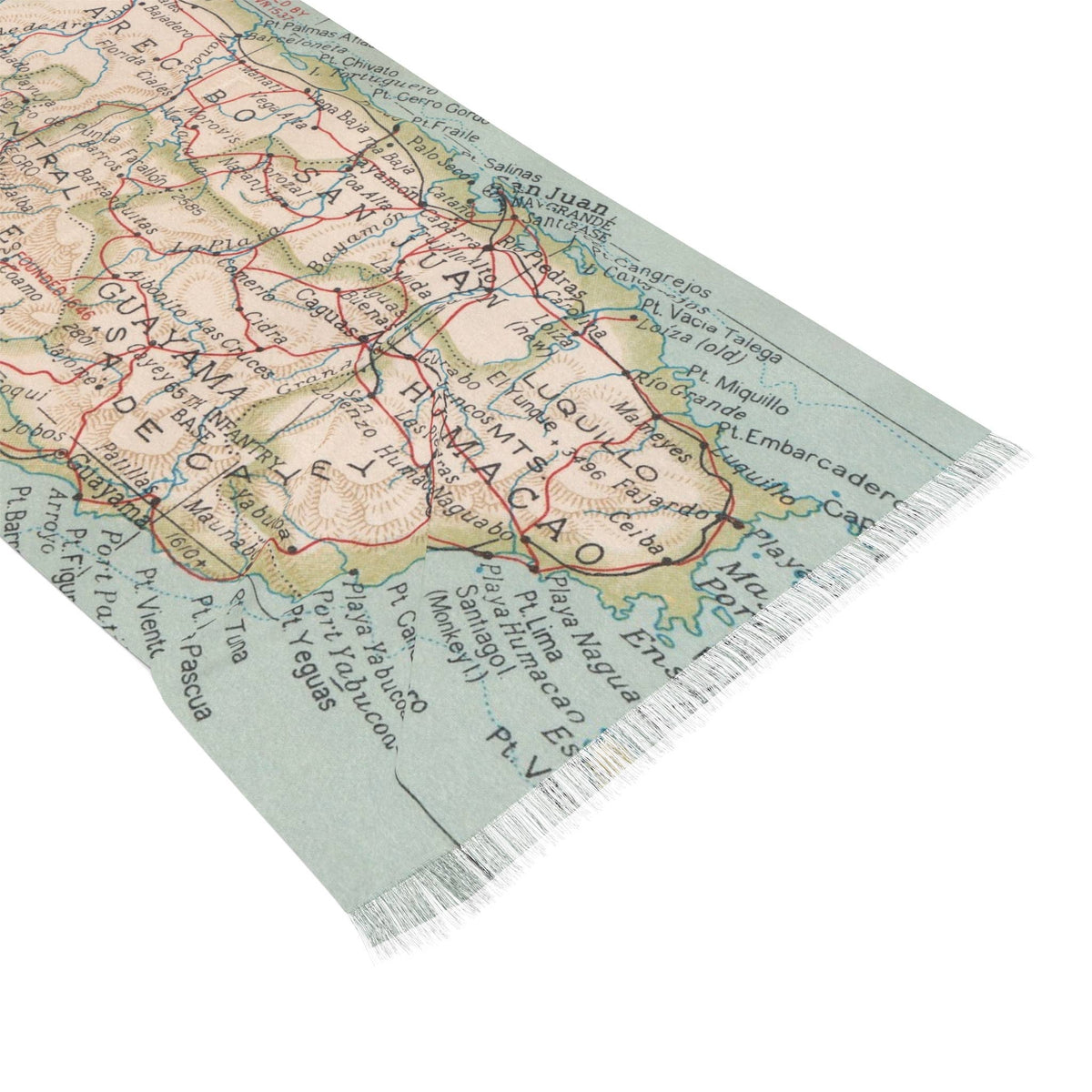 Puerto Rico Map Travel Scarf view 3