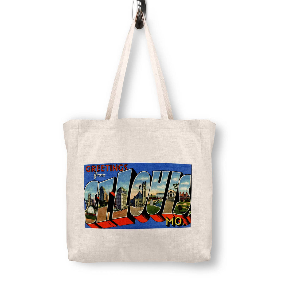 St Louis Missouri Vintage Postcard Canvas Tote Bag