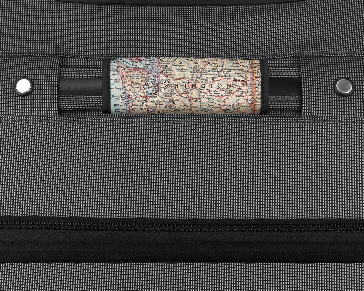 Washington Map Suitcase Spotter Luggage Handle Wrap