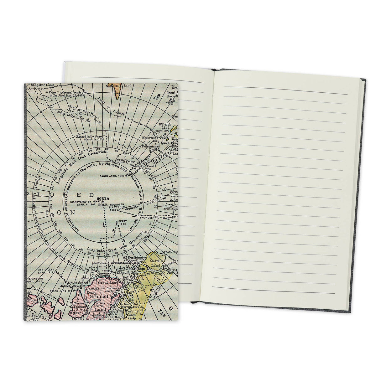 Arctic North Pole Vintage Map Travel Journal