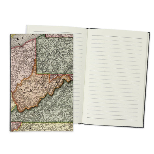West Virginia Vintage Map Travel Journal