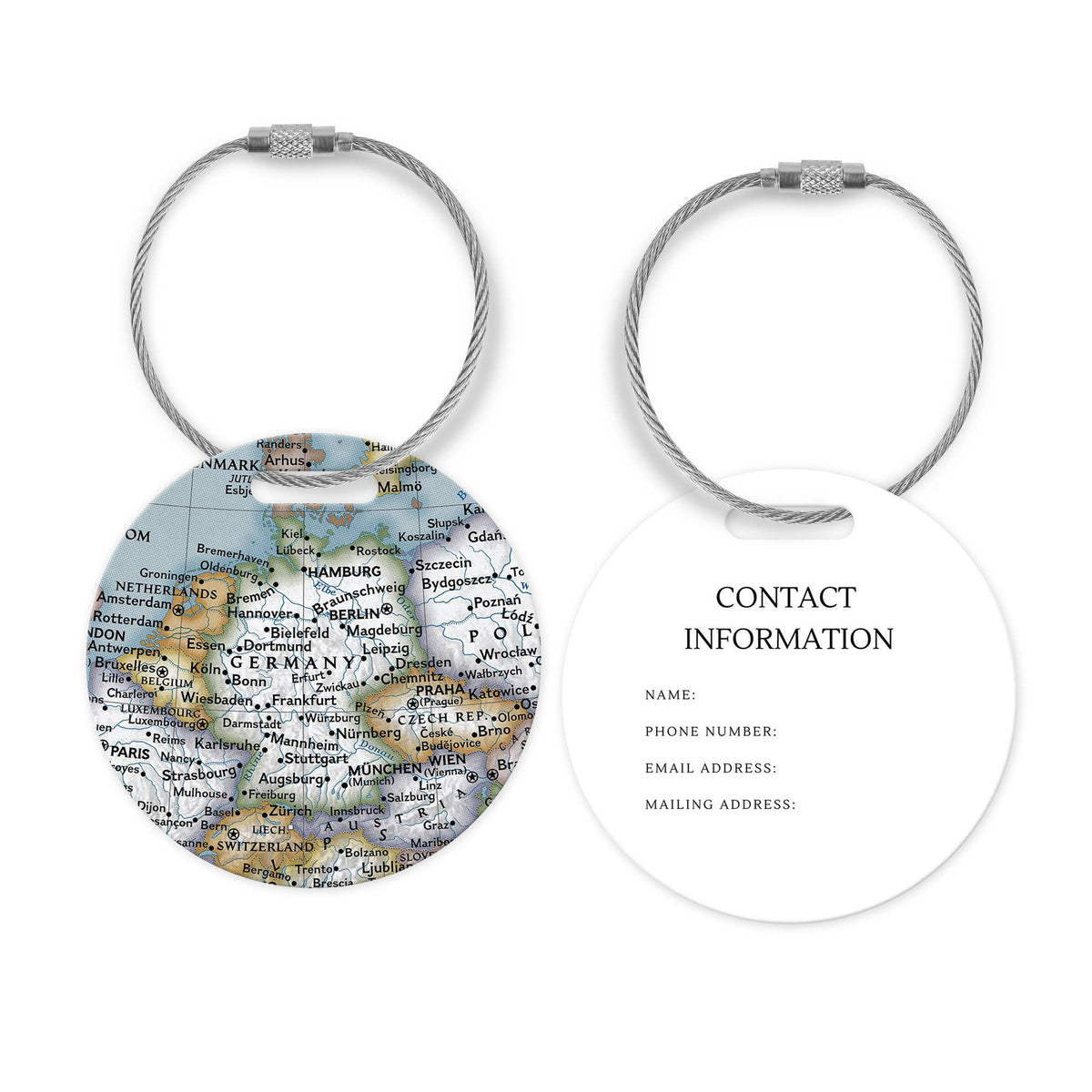 Germany Map Luggage Tag and Handle Wrap view 2