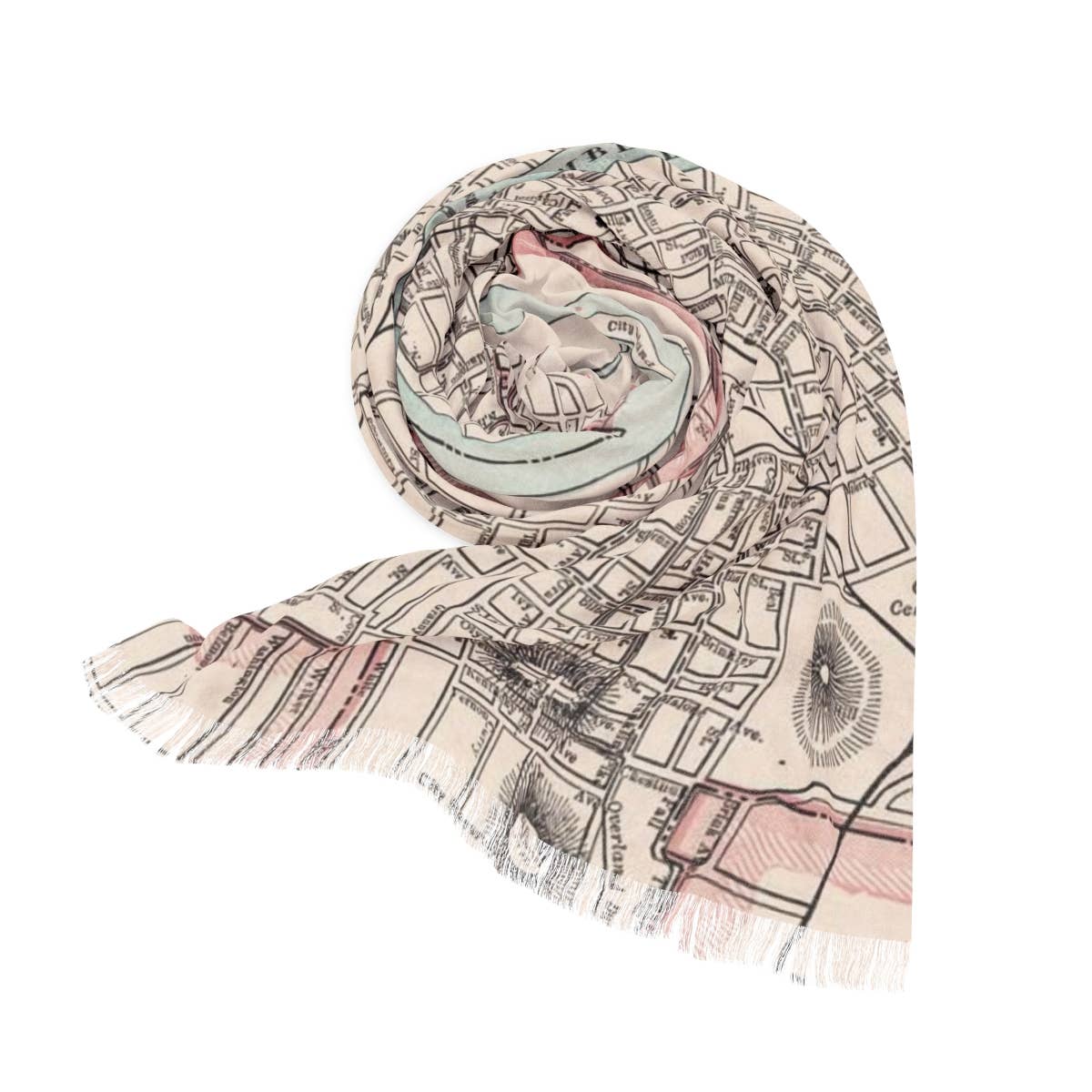 Nashville Tennessee Map Travel Scarf