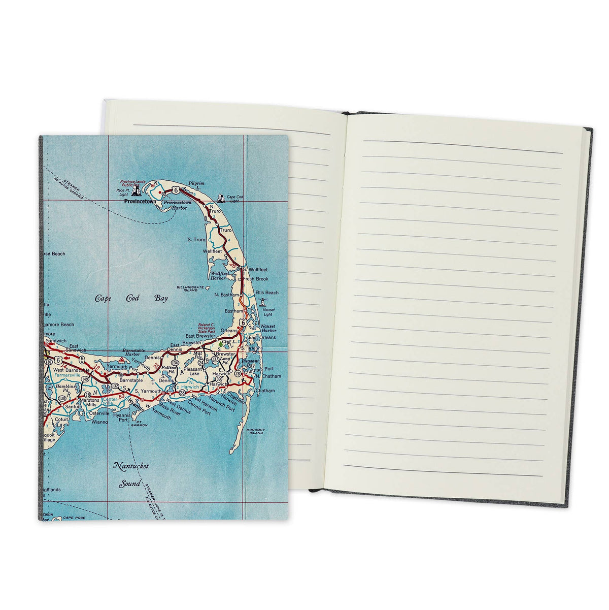 Cape Cod Massachusetts Vintage Map Travel Journal