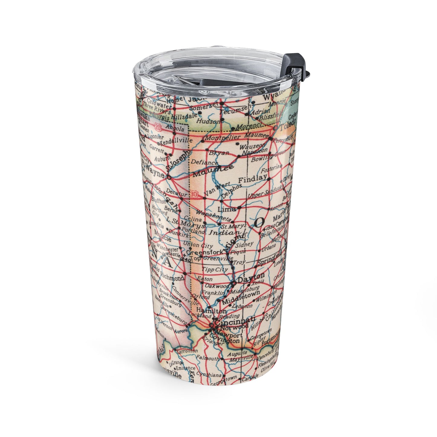 Ohio Vintage Map 20oz Insulated Tumbler