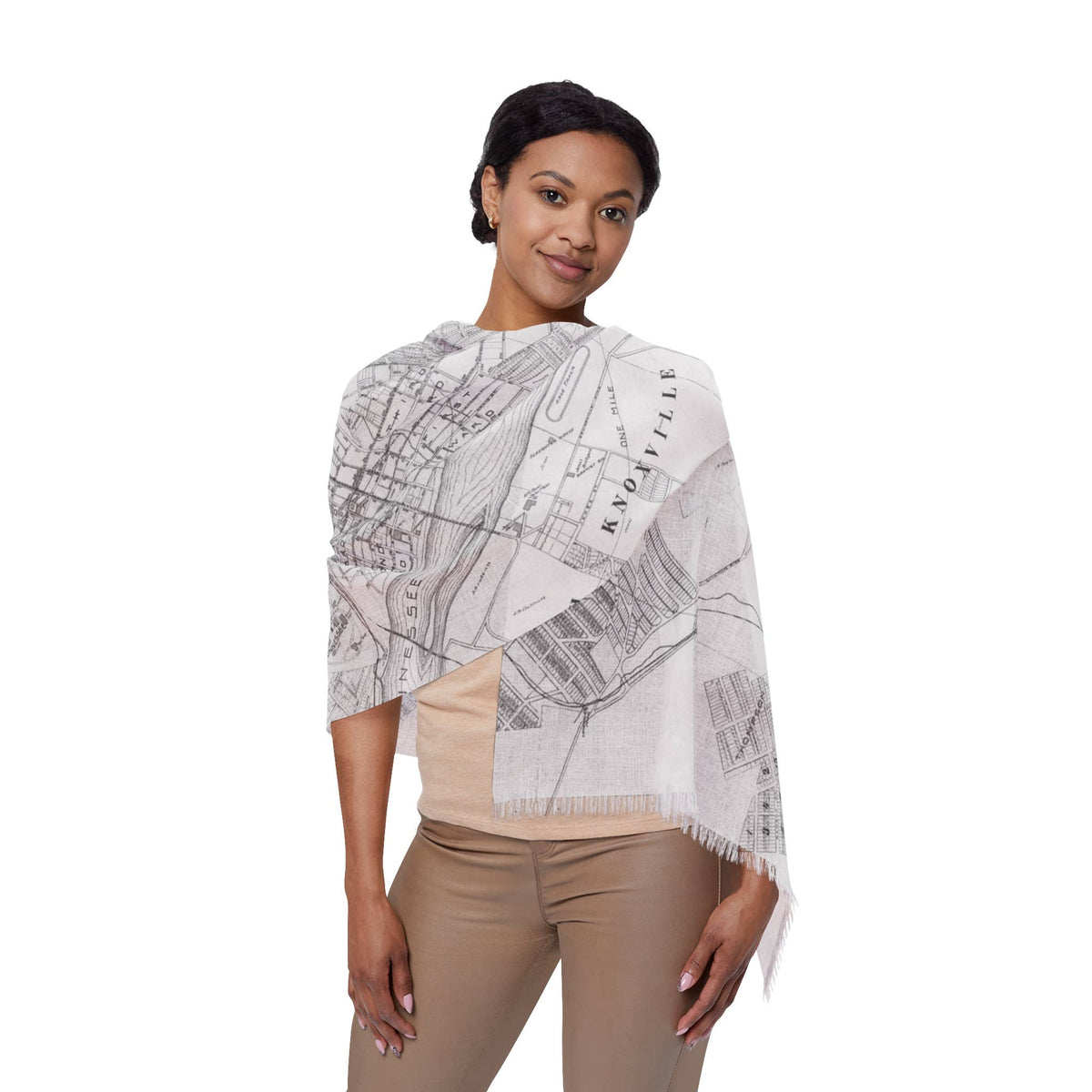 Knoxville Tennessee Map Travel Scarf view 3