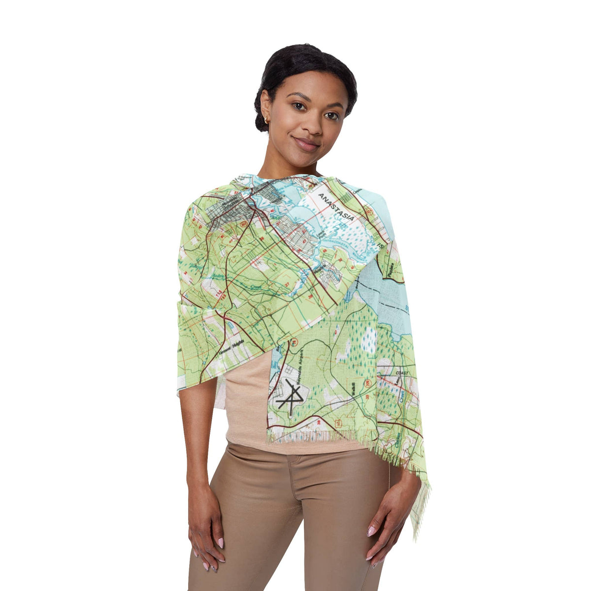 St Augustine Florida Map Travel Scarf view 3