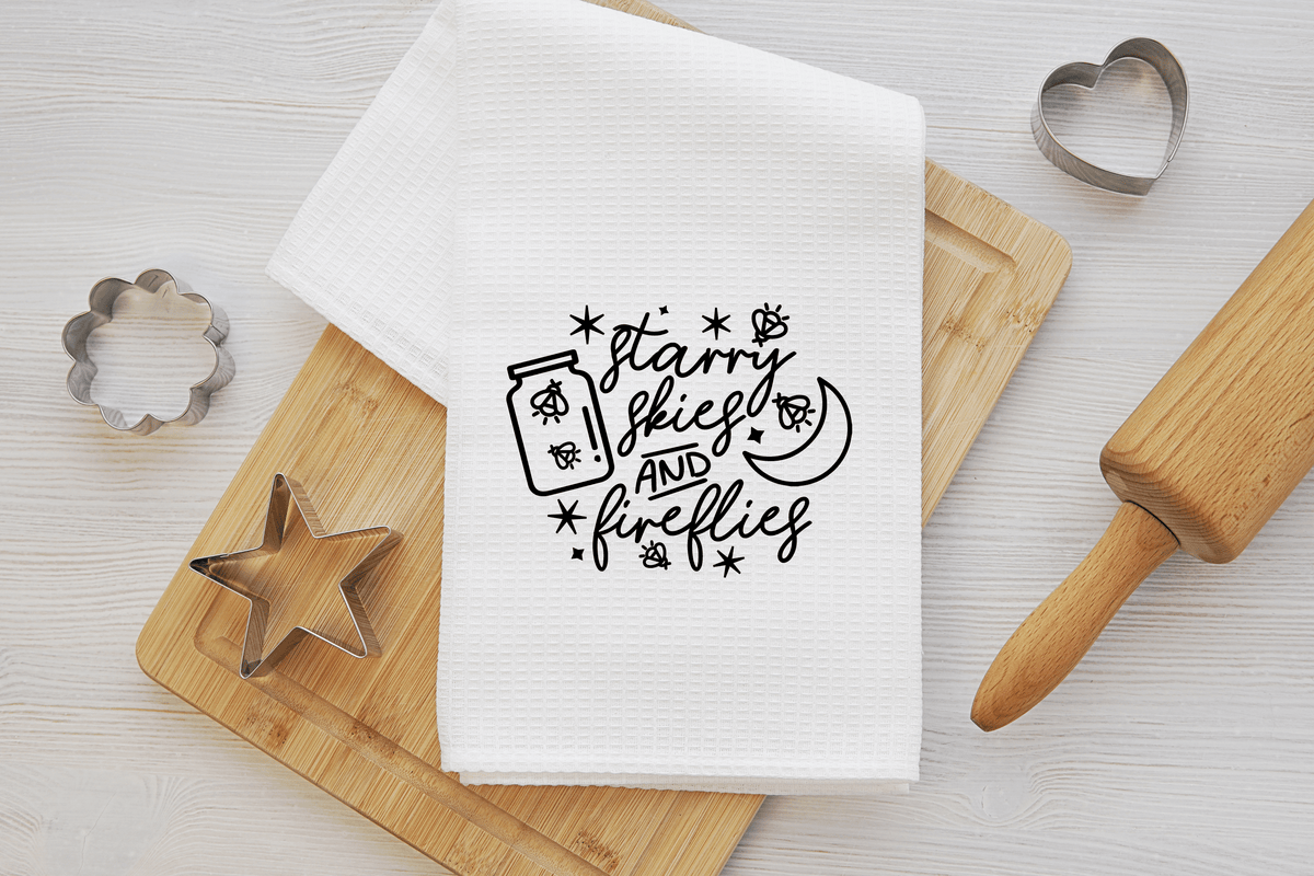 Camping RV tea towel