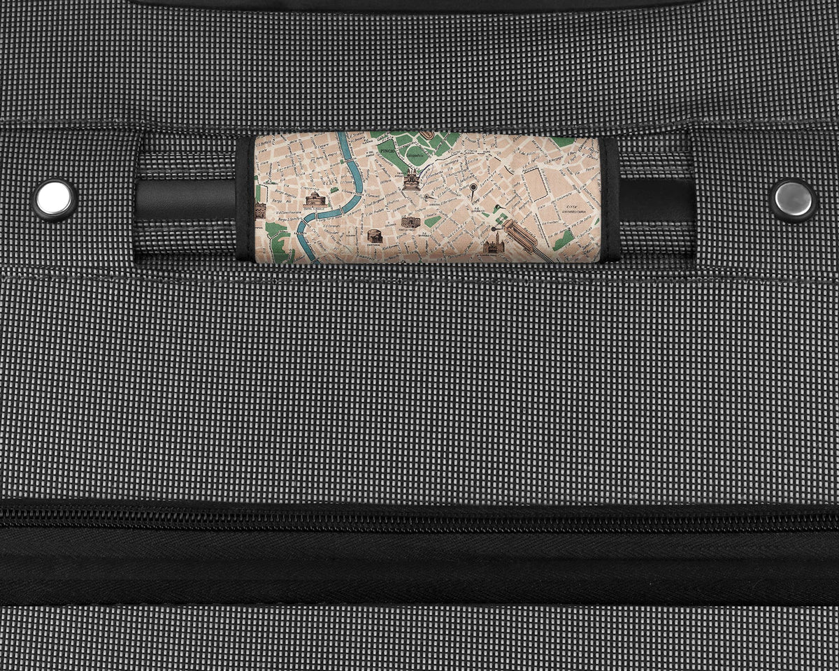 Rome Italy Map Suitcase Spotter Luggage Handle Wrap