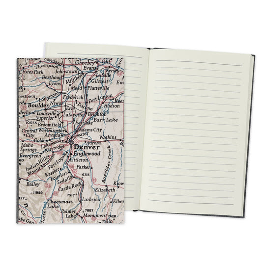 Denver Colorado Vintage Map Travel Journal