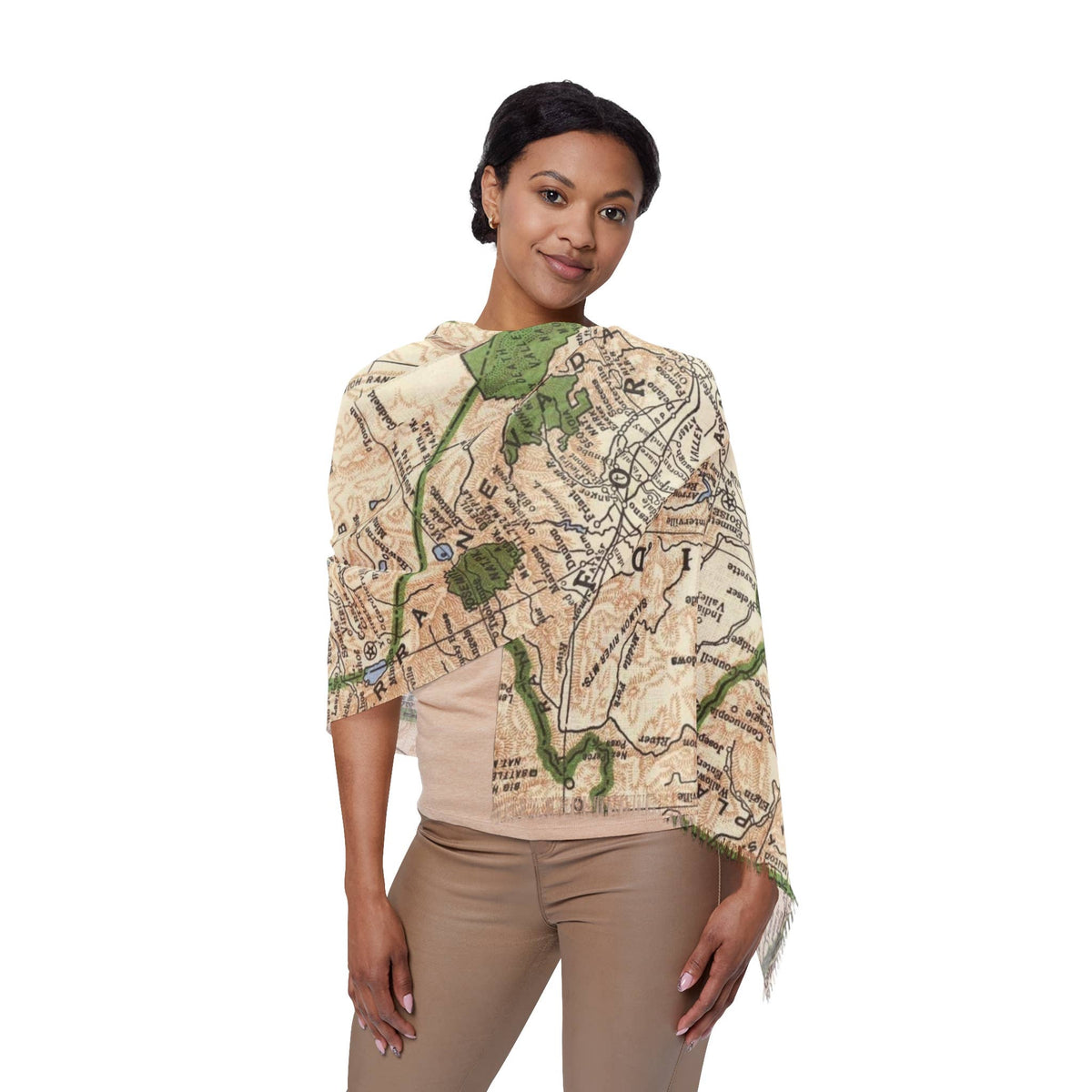 Nevada Map Travel Scarf view 3