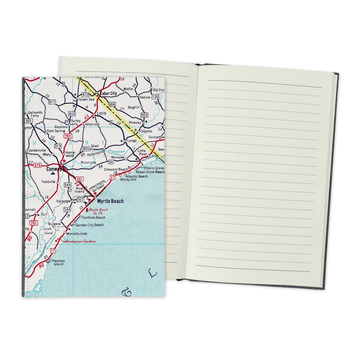 Myrtle Beach Vintage Map Travel Journal