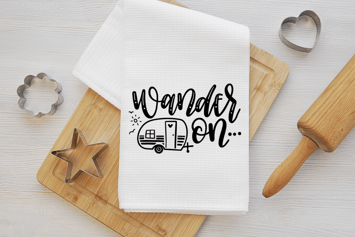 Camper RV tea towel