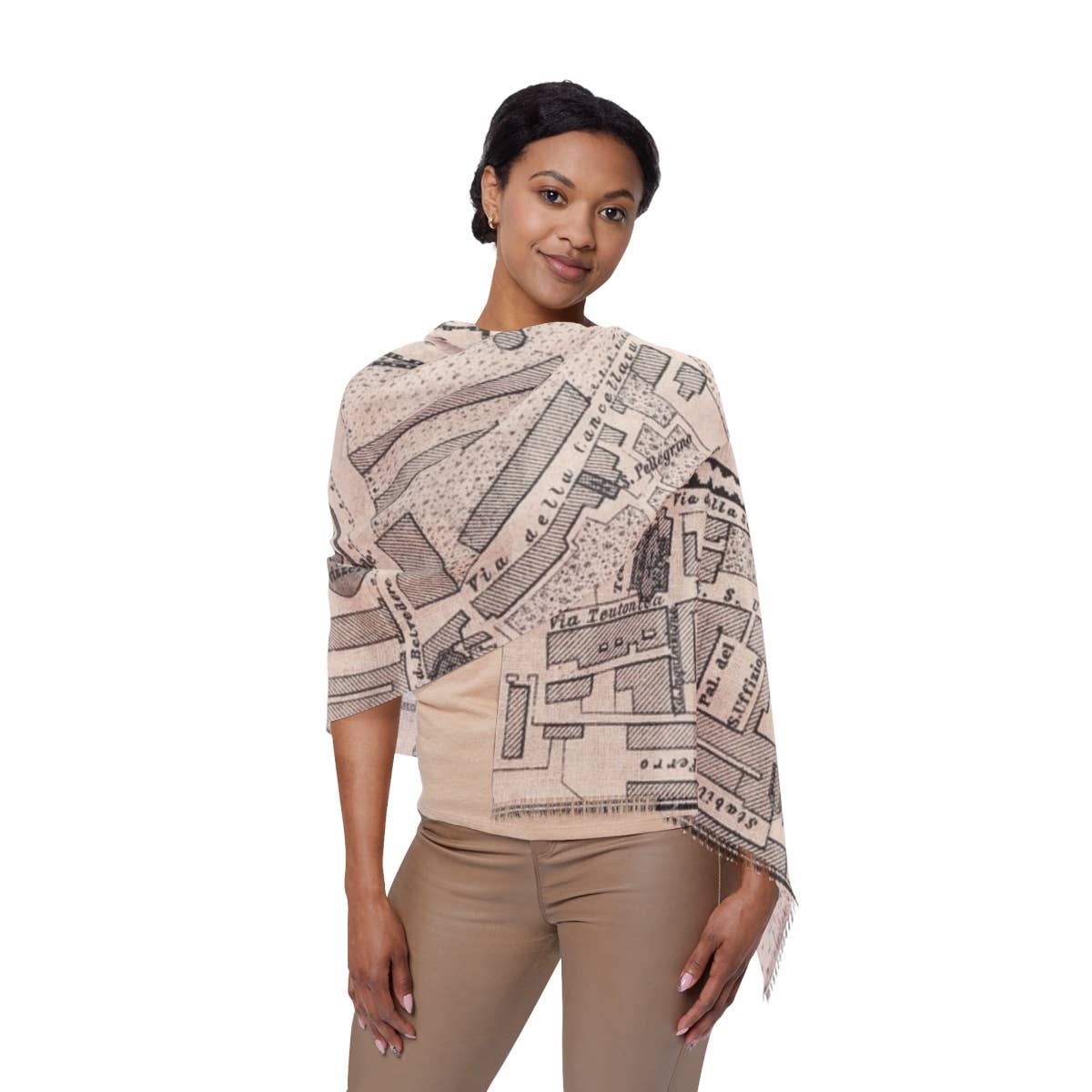 Vatican City Rome Italy Map Travel Scarf