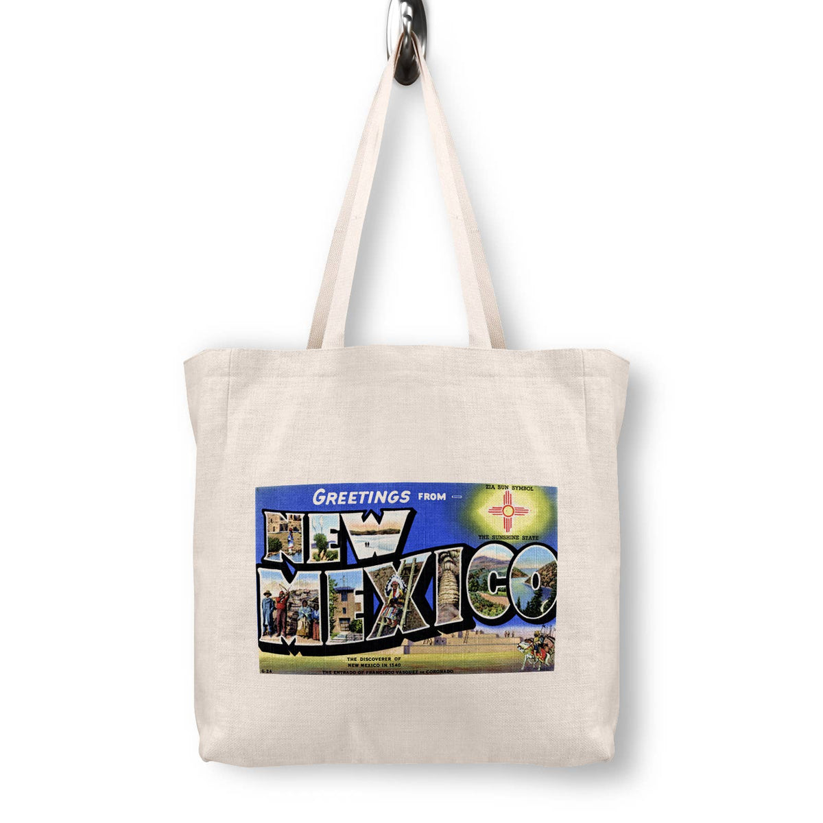 New Mexico Vintage Postcard Canvas Tote Bag