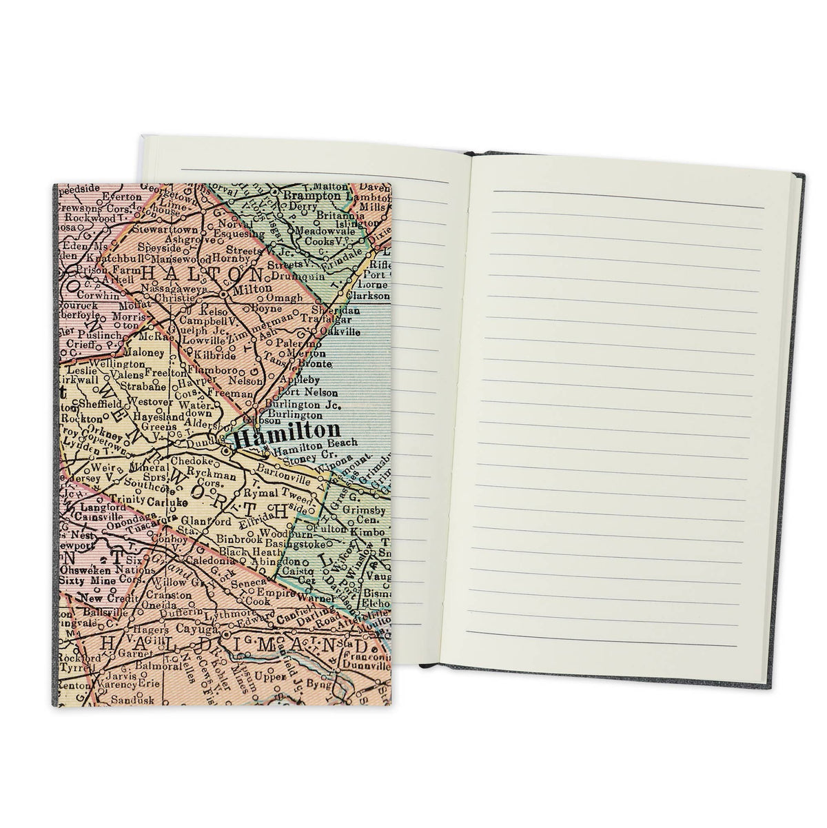 Hamilton Ontario Canada Vintage Map Travel Journal