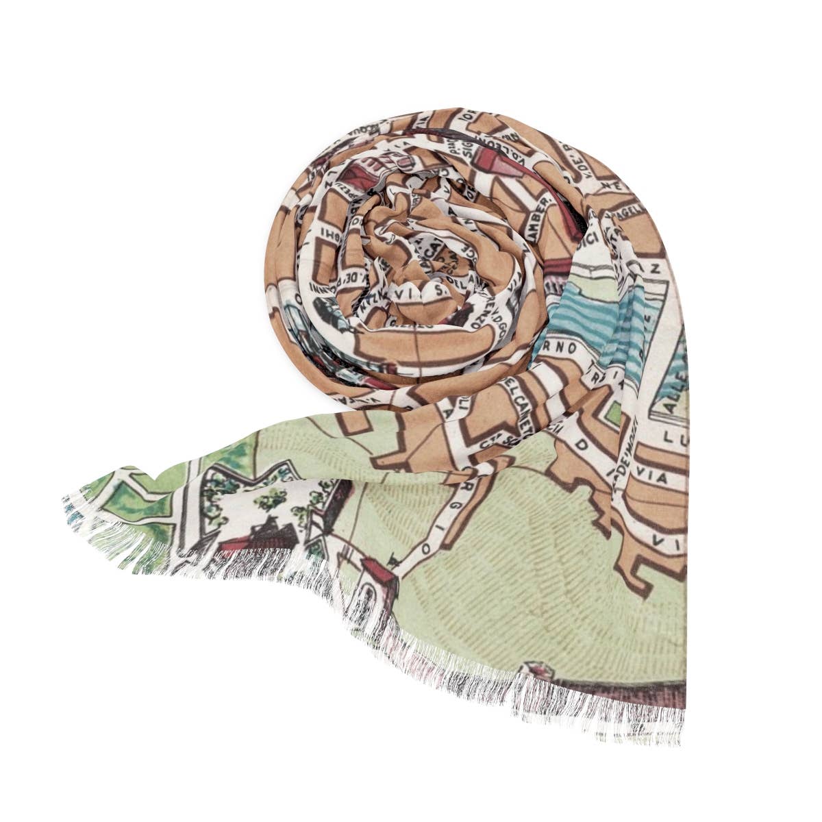 Florence Italy Map Travel Scarf