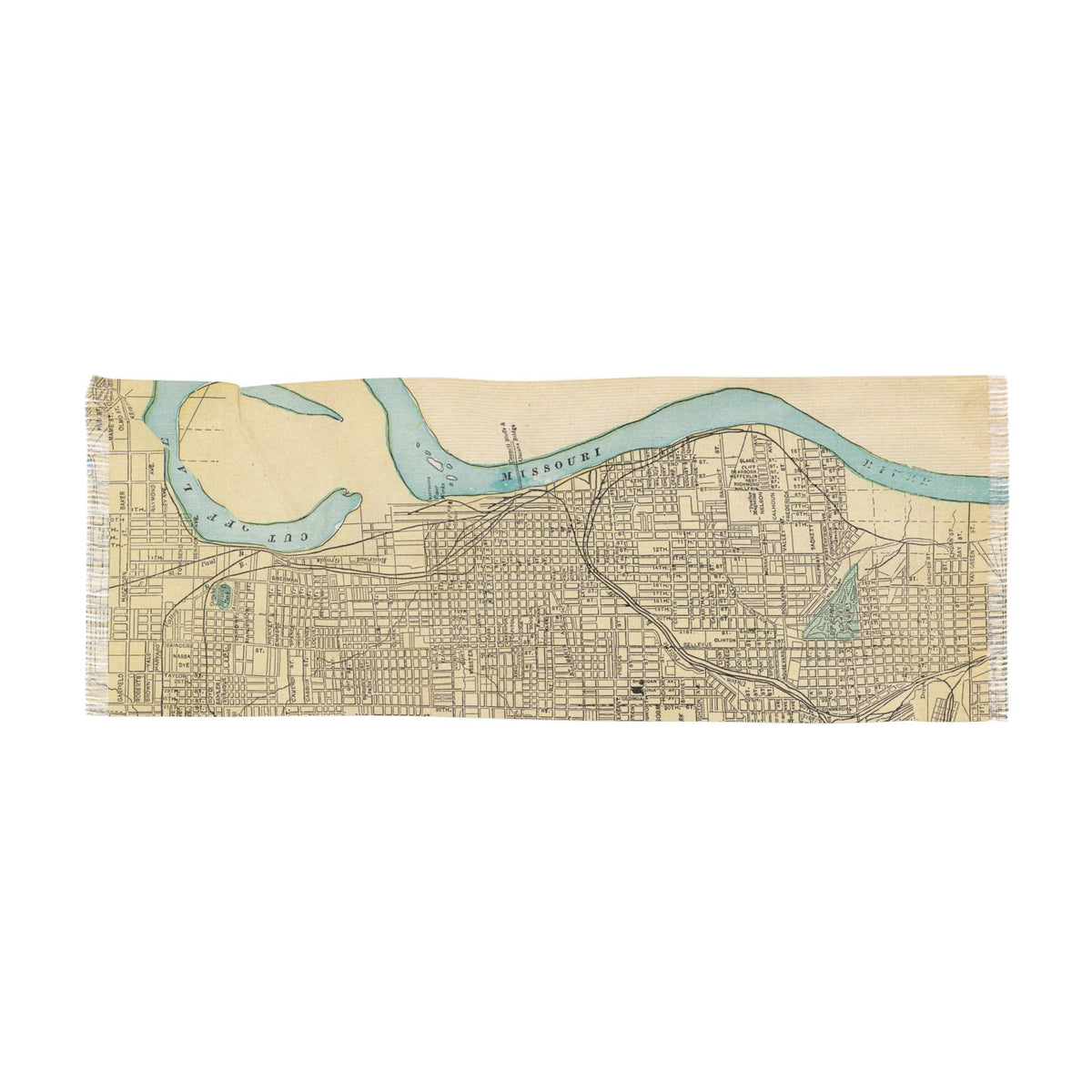 Omaha Nebraska Map Travel Scarf view 2