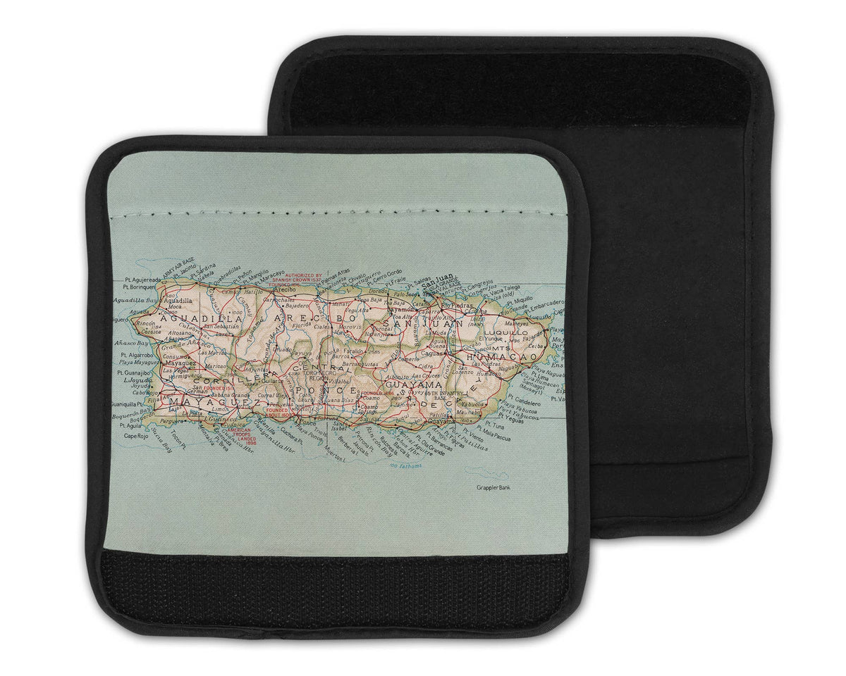 Puerto Rico Map Suitcase Spotter Luggage Handle Wrap
