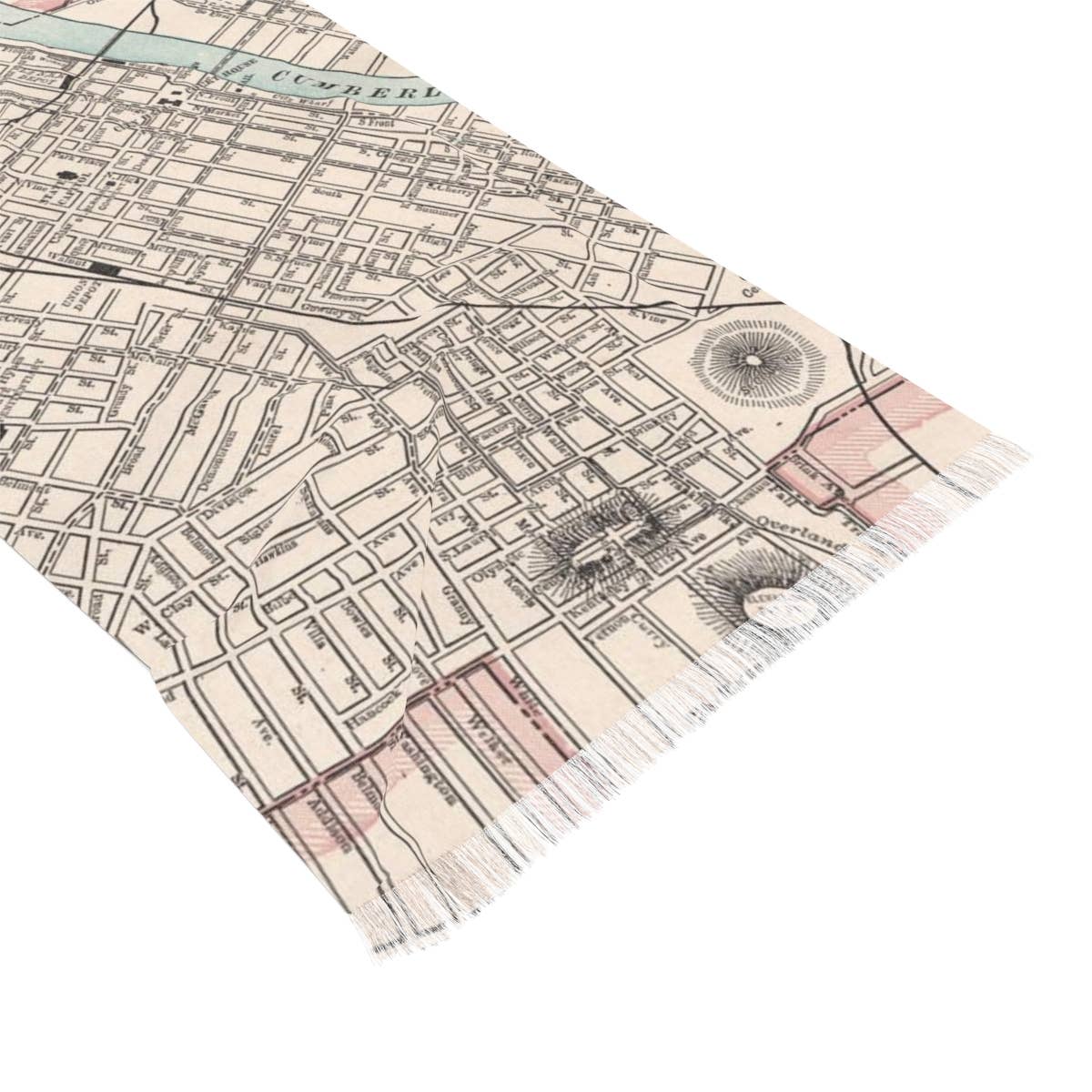 Nashville Tennessee Map Travel Scarf view 2