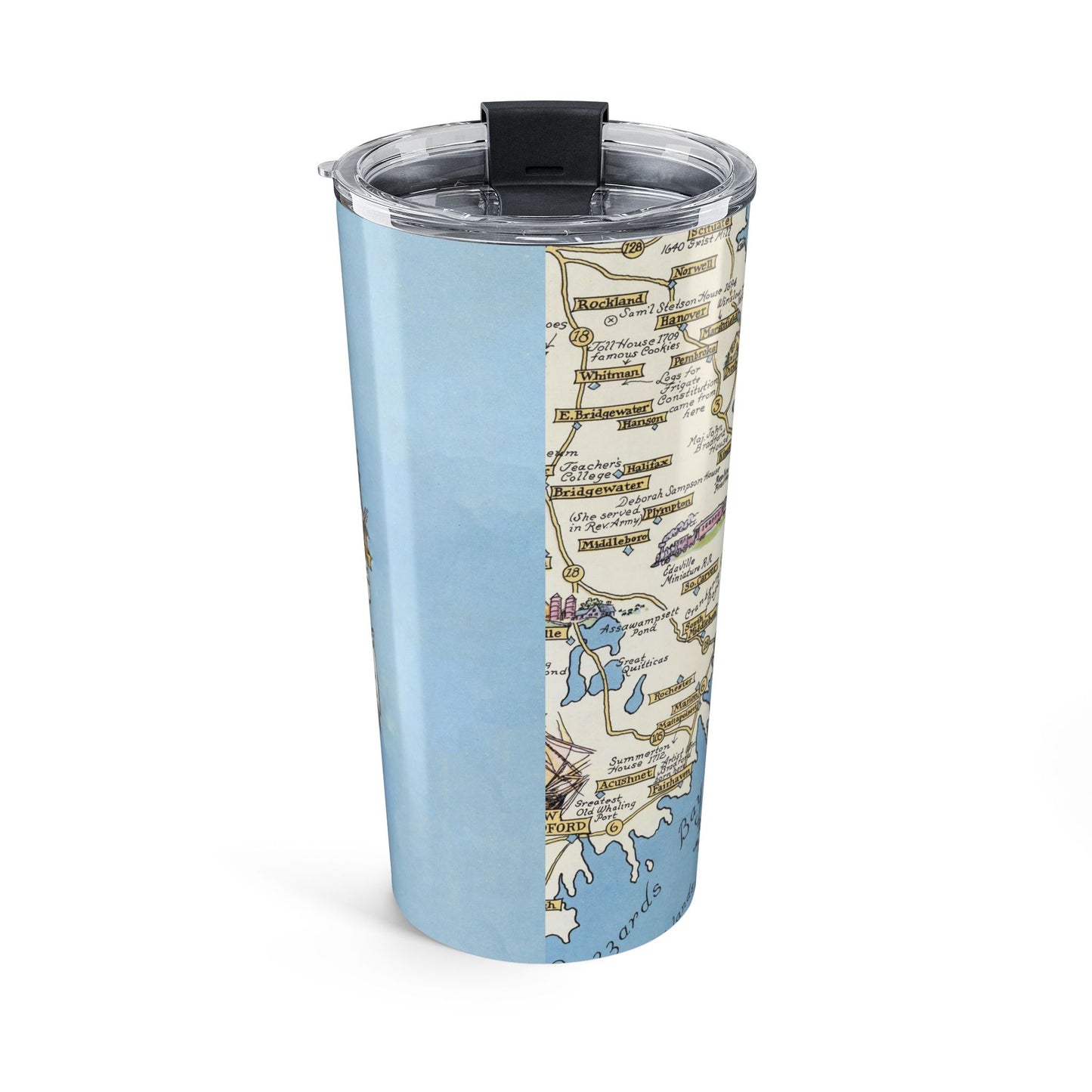 Cape Cod Massachusetts Vintage Map 20oz Insulated Tumbler