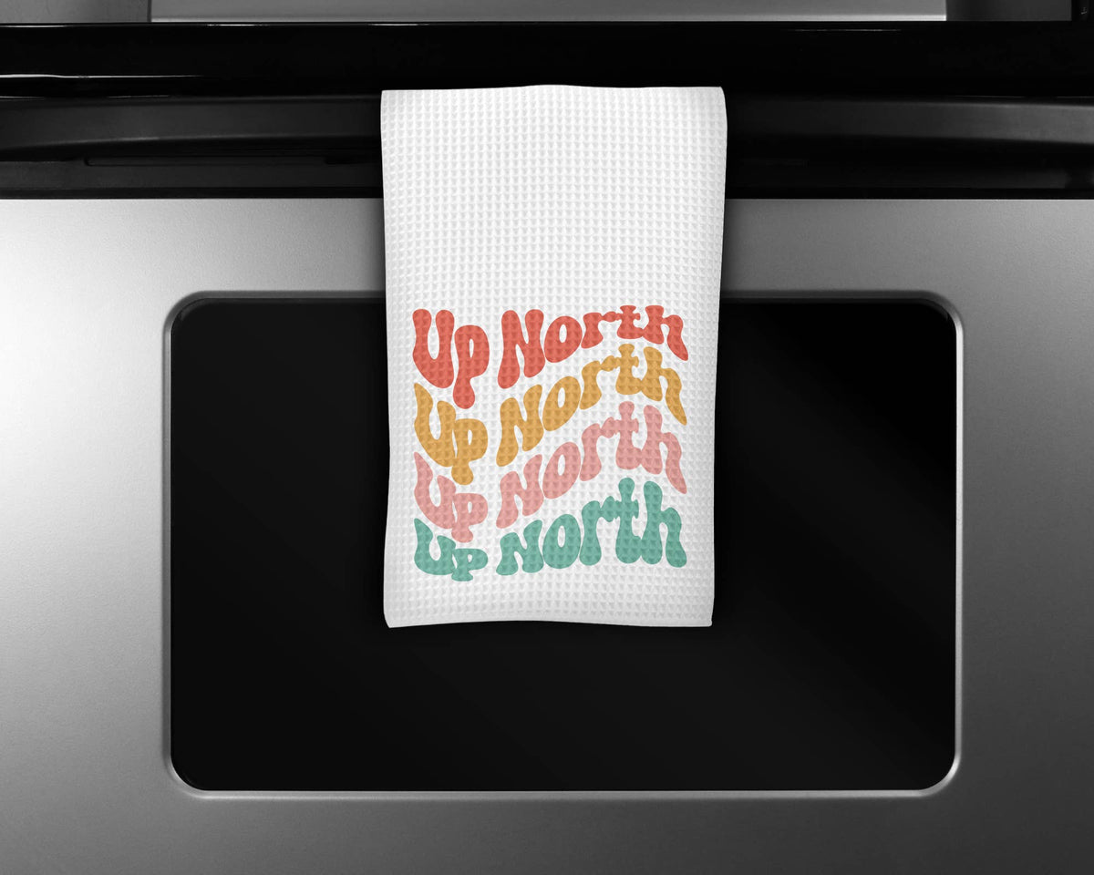 Up North Wisconsin Michigan tea towel