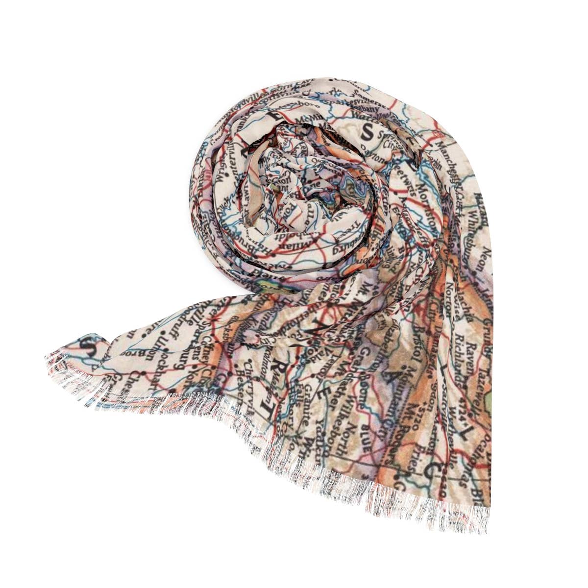 Tennessee Map Travel Scarf