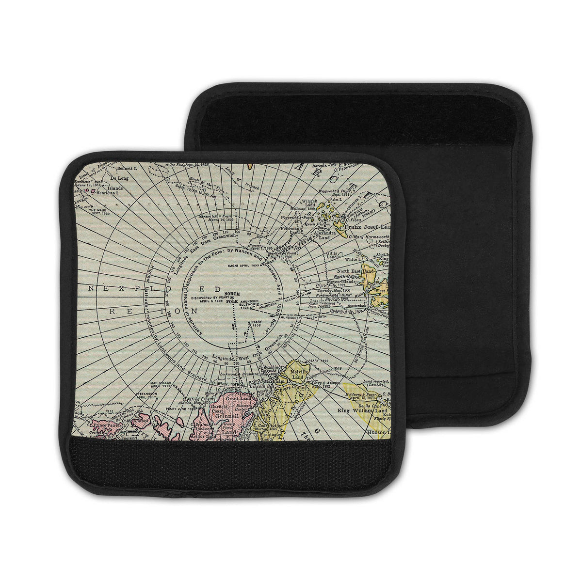 North Pole Arctic Map Suitcase Spotter Luggage Handle Wrap