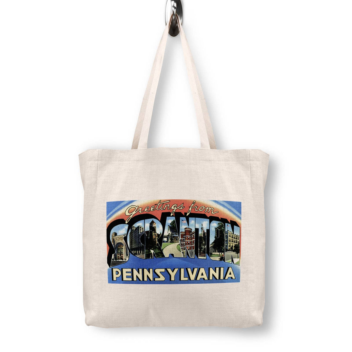 Scranton Pennsylvania Vintage Postcard Canvas Tote Bag