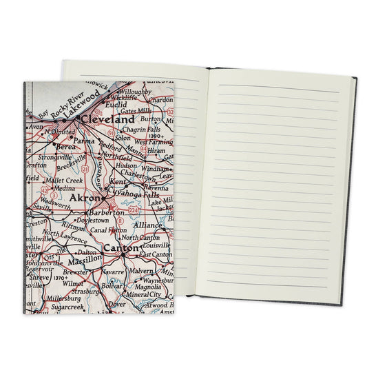 Akron Ohio Vintage Map Travel Journal