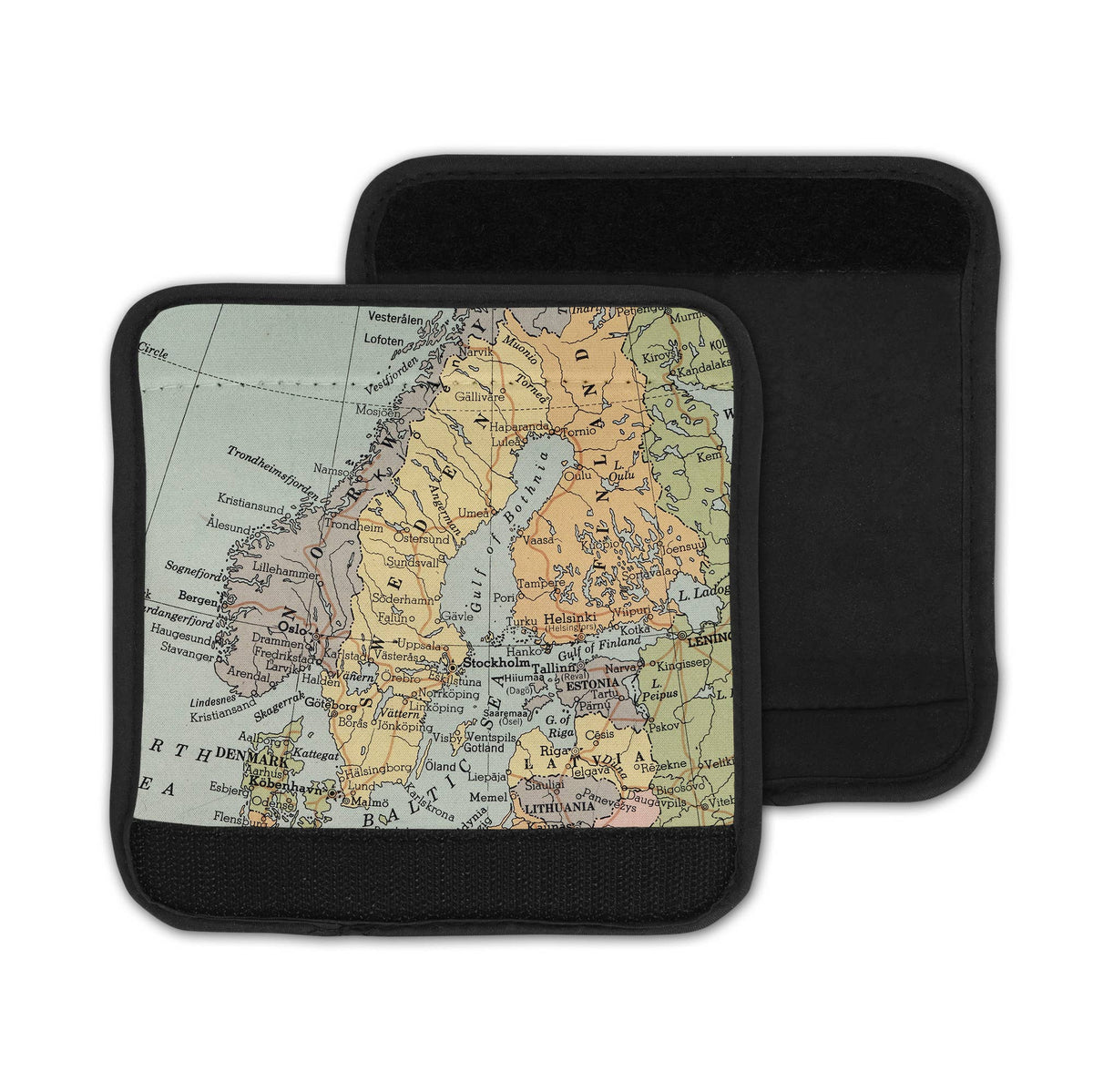 Sweden Map Luggage Tag and Handle Wrap view 3