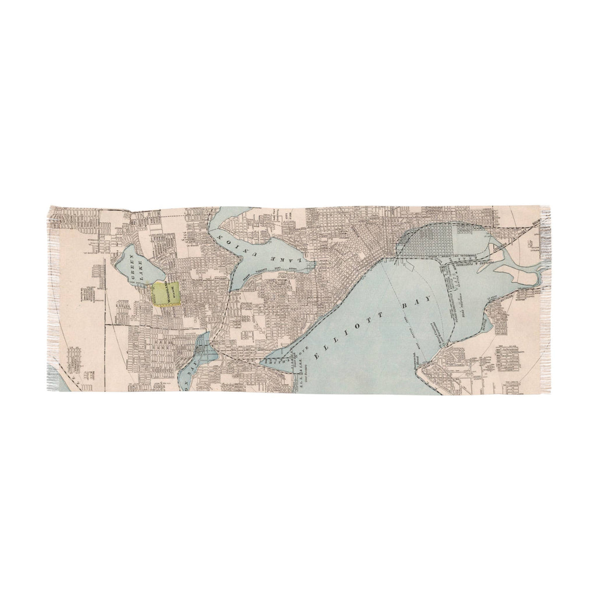 Seattle Washington Map Travel Scarf view 3