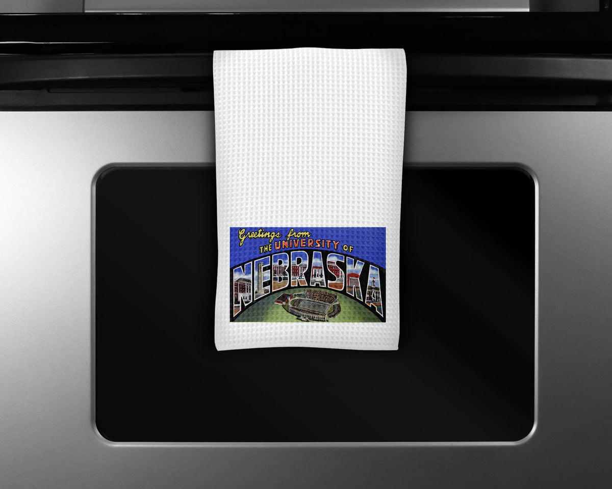 University of Nebraska map tea towel